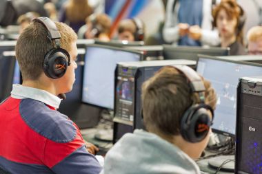 Wargaming booth sırasında Cee 2017 Kiev, Ukrayna