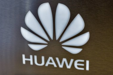 Huawei booth sırasında Cee 2017 Kiev, Ukrayna