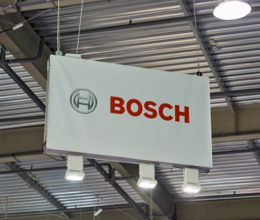 Bosch booth sırasında Cee 2017 Kiev, Ukrayna