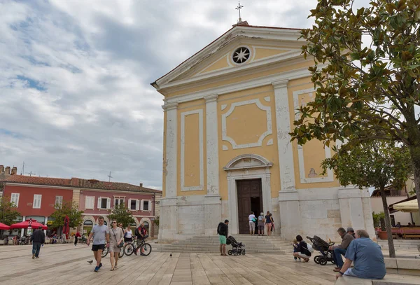 Church of Our Lady of Angels. Freedom Square, Porec, Crioatia. — Stock Photo, Image