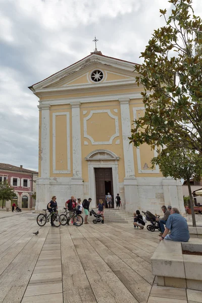 Church of Our Lady of Angels. Freedom Square, Porec, Crioatia. — Stock Photo, Image