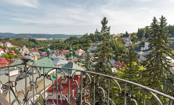 Szlovákiában Banská Štiavnica városkép. — Stock Fotó