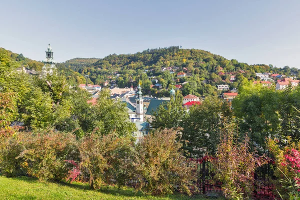 Banska Stiavnica paesaggio urbano in Slovacchia . — Foto Stock