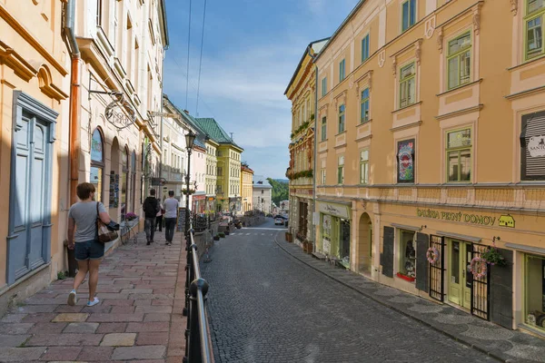 Andrey Kmet street w Banská Štiavnica, Slovakia. — Zdjęcie stockowe