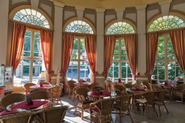 Spa resort iç Sklene Teplice, Slovakya.