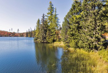 Slovakya manzarada Strbske Lake.