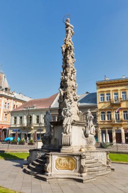 Heykel Immaculata veya veba sütunu Kosice, Slovakya.