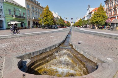 Hlavna ya da Main street Kosice, Slovakya.