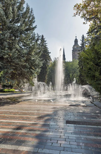 La fuente del canto en el casco antiguo de Kosice, Eslovaquia . — Foto de Stock