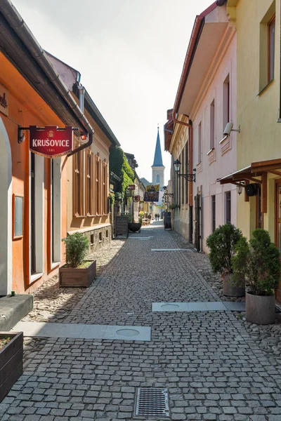 Hrnciarska keskeny utca, Kassa, Szlovákia. — Stock Fotó