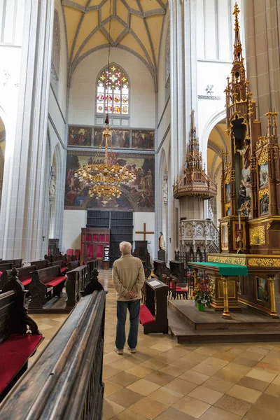 Cathedral of St. Elizabeth interior in Kosice, Slovakia. — Stock Photo, Image