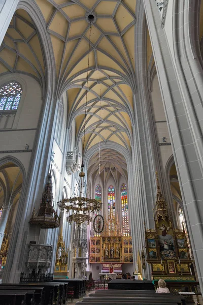 Cathedral of St. Elizabeth interior in Kosice, Slovakia. — Stock Photo, Image