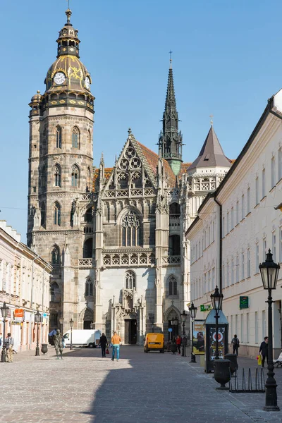 Alzbetina street in Kosice old town, Slovakia. — Stock Photo, Image