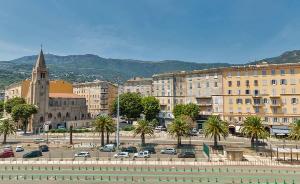 Utsikt över Bastia stadsbild, Korsika ön, Frankrike. — Stockfoto