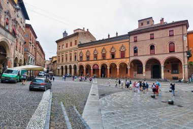San Stefano Meydanı, Bologna Tarihi Merkezi, İtalya.