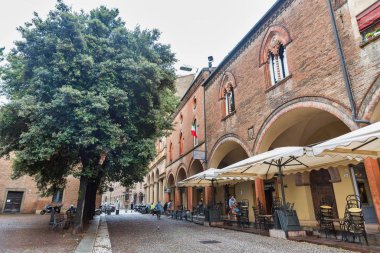 San Stefano Meydanı, Bologna Tarihi Merkezi, İtalya.