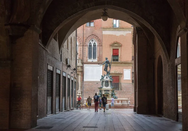 İtalya, Bologna 'daki ünlü Neptün Çeşmesi. — Stok fotoğraf