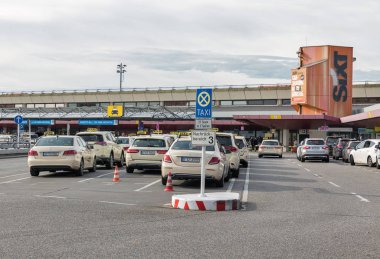 Taxi in Tegel airport. Berlin, Germany.