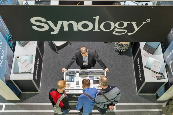 Synologie stand op Cee 2019 in Kiev, Oekraïne. — Stockfoto