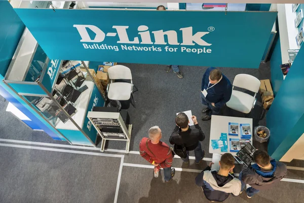 D-Link stánek na Cee 2019 v Kyjevě, Ukrajina. — Stock fotografie