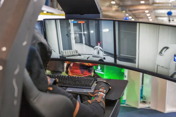 Cabine de equipamentos de jogos de computador da ACER na CEE 2019 em Kiev, Ucrânia . — Fotografia de Stock