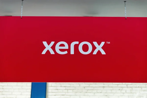 Xerox booth at CEE 2019 in Kyiv, Ukraine. — Stock Photo, Image