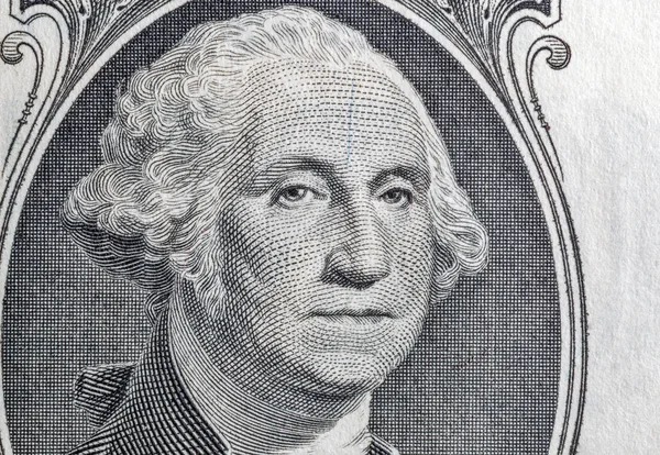 Macro portrait of George Washington US president — Stock Photo, Image