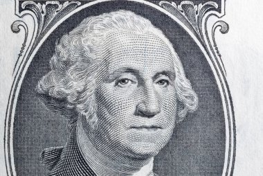George Washington 'ın Macro portresi. Amerikan başkanı.