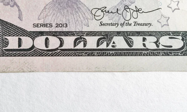 ΗΠΑ δολάρια νομοσχέδιο μακροεντολή υπογράψει με αντίγραφο χώρου — Φωτογραφία Αρχείου