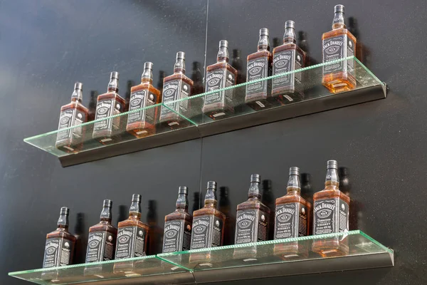 Kyiv Ucrania Mayo 2018 Jack Daniel Tennessee Whiskey Booth Kyiv — Foto de Stock