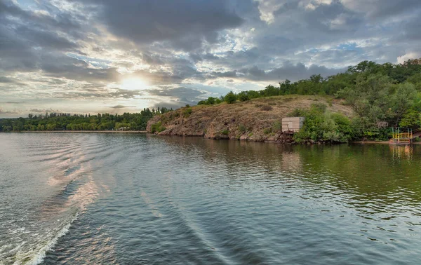 Dnieper River Khortytsia Island Summer Landscape Ukraine Khortytsia Largest Island — Stock Photo, Image