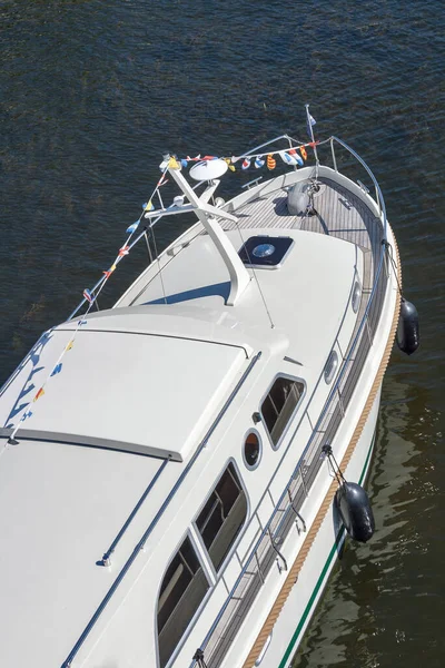 Luxus Boot Vor Anker Einem Sonnigen Tag Blick Von Oben — Stockfoto