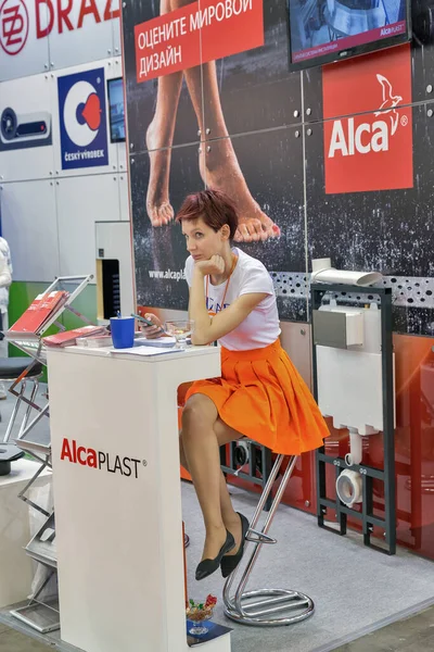 Kyiv Ukraine May 2016 Czech Company Alca Plast Booth Aqua — 图库照片