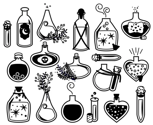 Vector Collection Magical Potions Bottles Stock Vector