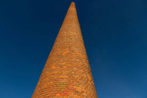 Vecchia Fabbrica Mattoni Piastrelle Camino Costruito Mattoni — Foto Stock