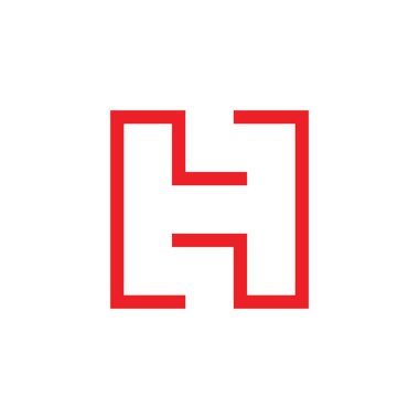 ht geometrik çizgi logo vektörü