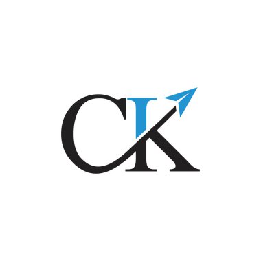 harf ck hareket ok logo vektör