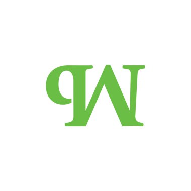 qw harfi bağlı basit logo vektörü