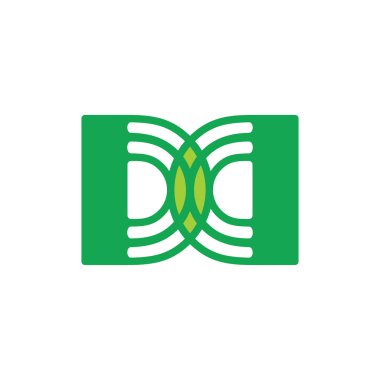 dd yaprağı şekil sembolü logo vektörü