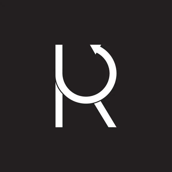 Litera RK logo okrąg strzałka wektor — Wektor stockowy