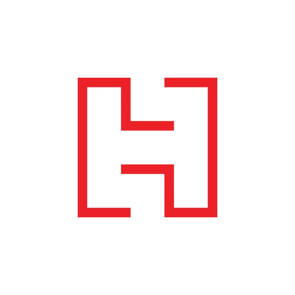 Letra ht linha geométrica logotipo vetor —  Vetores de Stock
