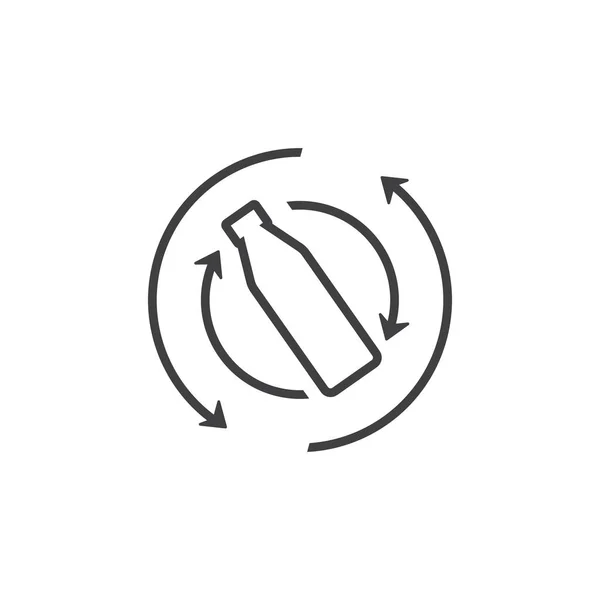 Şişenin ok çizgi vektörünü salla