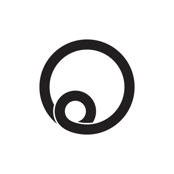 Letra o loop espiral logotipo vetor — Vetor de Stock