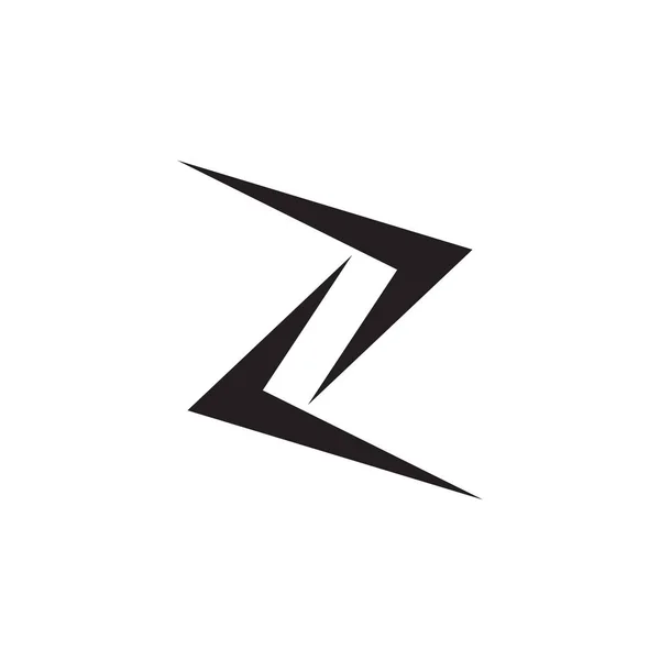 Letter z gelinkte pijl eenvoudige geometrische logo vector — Stockvector