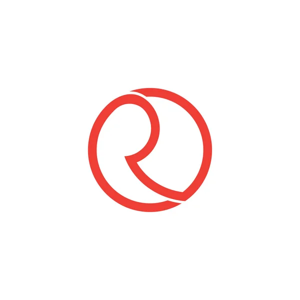 Перекрывающийся вектор логотипа символа буквы r — стоковый вектор