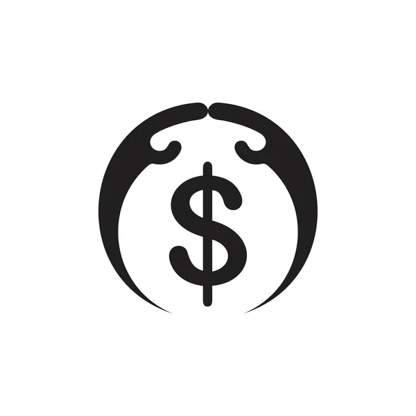 Geld hand zorg symbool logo vector — Stockvector