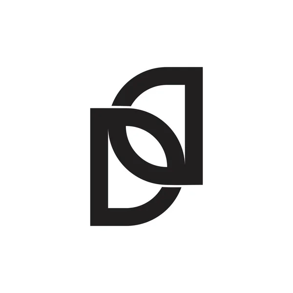 Lettre dd lien monogramme chevauchement logo vecteur — Image vectorielle