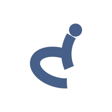 harf kimliği basit satır logo vektörü