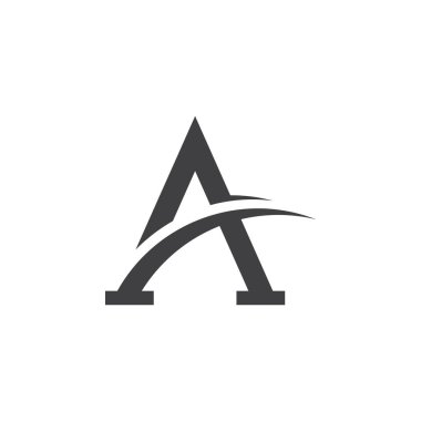 harf bir swoosh hareket tasarım logo vektörü