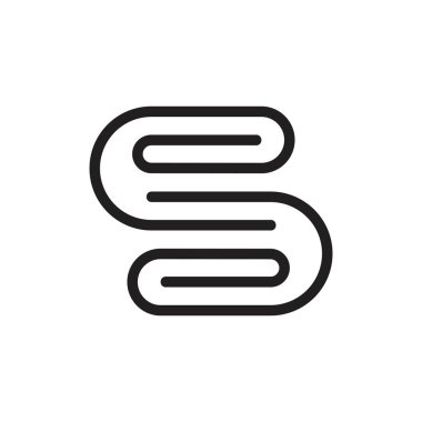 Basit eşsiz geometrik alışılmadık logo sembolü vektörü 